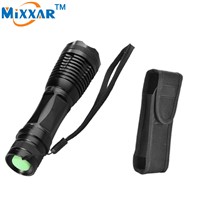 zk30 e17 CREE XM-L T6 8000 Lumens High Power LED torch flashlight Focus lamp Zoomable light with a portable sleeve