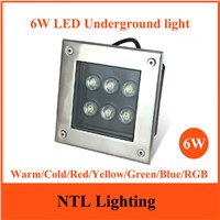 New 6W Square LED Underground Lamp AC85-265V outdoor Waterproof IP65 Spot Floor Garden Yard LED inground light CE&amp;RoHS freeship