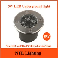 New 5W LED Underground Lamp AC85-265V outdoor Waterproof IP65 LED Spot Floor Garden Yard LED inground light CE&amp;RoHS freeship