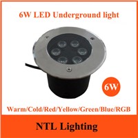 New 6W LED Underground Lamp AC85-265V outdoor Waterproof IP65 LED Spot Floor Garden Yard LED inground light CE&amp;RoHS freeship