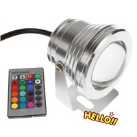 Outdoor 10W RGB Underwater LED Spot Light Flood Light Colour Changing Lamp IP68