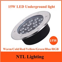 New 15W LED Underground Lamp AC85-260V outdoor Waterproof IP65 LED Spot Floor Garden Yard LED inground light CE&amp;RoHS freeship