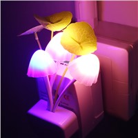 Novelty US &amp;amp;amp; EU Plug Night Light Induction Dream Mushroom Fungus LED Lamp 3 LEDs Mushroom Lamp led night lights Luminaria