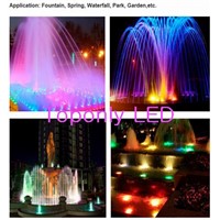 IP68 stainless steel rgb 15w led fountain lamp AC12v Epistar 3-in-1 rgb led underwater lighting with DMX512 control 20pcs/lot