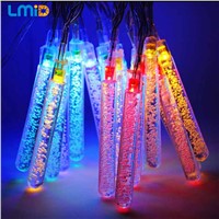 16ft/4.8M 20leds Ice Piton Shape LED Fairy Lights Christmas Xmas Party Decorations Waterproof Outdoor Solar Powered LED Lamp