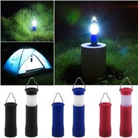 Adjustable Outdoor LED Waterproof  2 In 1 Tent Camping Lantern Light Hiking LED Flashlight Torch Outdoor Lamp