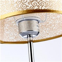 Modern Decorative Golden/white PVC&amp;stainless Steel Led E27 Table Lamp For Bedroom Living Room Desk Book Lamp AC 80-265v