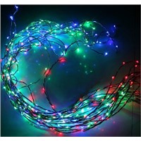 2015 New Holiday Light  Silver vine string light 180 LEDs 10m 12V  Vines light for Christmas Home Party Decoration