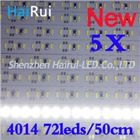 6pcs 72leds 50cm  super bright  4014 DC12V  LED Hard Rigid LED Strip Bar Light