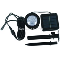 Weatherproof Outdoor Solar Powered 6 LEDs Spotlight white For Pool Use Outdoor Garden Pool pond and garden decoration (Black)