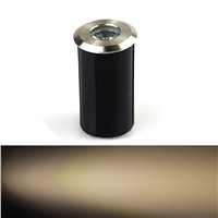 New Arrival 1W DC 12V Cylindrical Stainless Steel Housing Waterproof IP66 Garden Led Outdoor Lamp Underground Paving Light