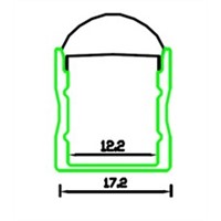 5pcs 15mm Deep  Recessed Aluminum LED Profile 60 Degrees Lens,Compatible for Strip Width within 12mm