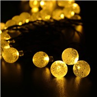 4 Pcs/lot lederTEK Solar Outdoor String Lights 20ft 30 LED Warm White Crystal Ball Solar Powered Globe Fairy Lights for outdoor