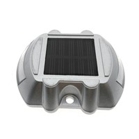 Metal Solar Power LED Path Driveway Pathway Deck Light Outdoor Garden Road Dock Lamp 6Leds 500M Visible Distance Security Lights