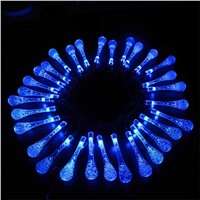 Premium Quality 6m 30 LED Solar Christmas Lights 8 Modes  Waterproof Water Drop Solar Fairy String Lights for Outdoor Garden