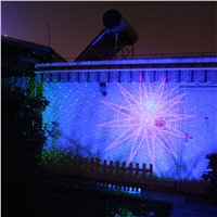 Mini IR Remote 8 Gobos Red Blue Laser Outdoor / Indoor Projector Lights Landscape Garden Home Party Xmas Lighting GOF-08RB