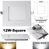 Square Recessed Lighting Fixture Kit, Warm White 3W 4W 6W 9W 12W 15W 18W LED Panel Light 6500k led ceiling spot light for room