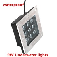 10PCS 9W Square LED underground lamps Buried light outdoor light ground floor recessed lamp 110V 220V waterproof buried light