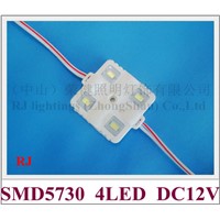 injection LED module waterproof SMD 5730 LED advertising light module backlight back light DC12V 1.6W 4 led IP66 37mm*37mm*6mm
