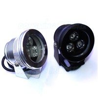 10pcs flat lens underwater pool lights silver body led underwater lights white/warm white AC85-286V 3W underwater led lamp