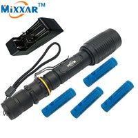 ZK40 V5 CREE XM-L T6 5000Lumens LED Flashlight 5-Modes Adjustable Torch light suitable two 5000mAh batteries Telescopic Lamp