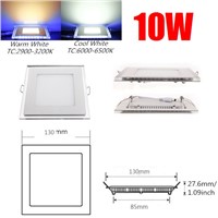 10W Acrylic LED Panel Light Recessed Downlight Panel Ceiling Wall Light Cool White Warm White For Home Decoration AC 85-265V