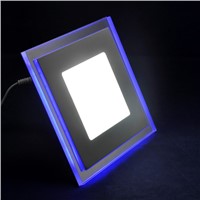 Acrylic+glass double color LED PANEL LIGHTS 10W 15W 20W Square Led ceiling Light Panel warm white/cold white AC 85-265V
