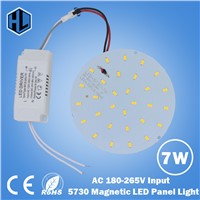 100pcs 180-265V LED Panel Lamp Round 10W 15W 18W 21W 25W 35W 45W 5730 Magnetic LED Ceiling Panel Light Plate Aluminium Board