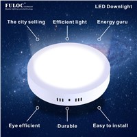 FULOC 12W/18W/24W/32W Round/Square Led Panel Light Surface Mounted Downlight lighting Led ceiling down AC 110-240V + Driver