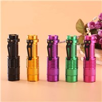5w 365nm UV LED Flashlight Ultraviolet Lampe , 395nm Blacklight MINI Zoomable LED Flashlight UV Currency Detector Torch Clip