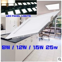 ultra thin led panel downlight 3W / 6W / 9W / 12W / 15W 25w LED ceiling recessed grid downlight / slim square panel light