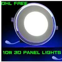 HOT! New Arrival 3D LED Panel Light Recessed LED Ceiling Downlight warm white/cold blue dhl/fedex free