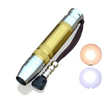 CREE R5 White Light MINI LED Flashlight for Jade Appraisale, Ultra Bright Yellow Light Portable LED Torch for Gem Identification