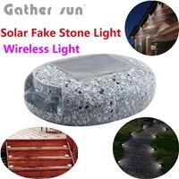 Led Solar Pathway/Stairs Light Outdoor Solar Power Panel Light Colophony Fake Stone Lamp For Garden Lighting IP44 Waterproof