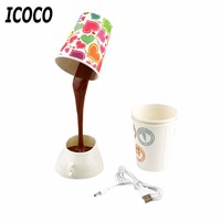 Home Creative DIY Coffee Cup LED Down Night Lamp Home USB Battery Pouring Coffee Table Light for Study Room Bedroom Decoration