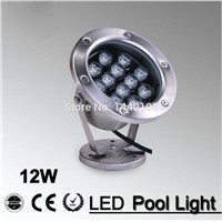 2pcs/lot  12W LED Fountain lamp Stainless steel IP68 Safety AC12V AC24V  Swimming Pool/Ponds/Fountain Outdoor Recessed lighting