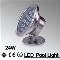 5pcs/lot 24wled pool light outdoor light 24W white/ RGB 12V 24V AC  LED Swimming Pool Landscape Fountain Lighting DC12V