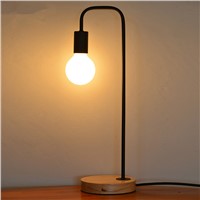 Nordic Wood Iron Table Lamp Bedroom Modern Led Desk Light Study Reading Bedside Home Lamps Fixture New Design Abajur TLL-414