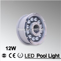 3pcs/lot RGB 12W Led Underwater Light, DC12V Waterproof IP68 Underwater Spotlights/Fountain/Pool Light