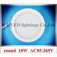 New arrival die-cast aluminum and glass recessed LED ceiling panel light lamp round / square 18W SMD5730 36led bottom emission