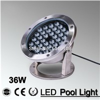 2pcs/lot 36w High Power outdoor light  white/ RGB 12V 24v LED Swimming Pool Landscape Fountain Lighting led underwater light