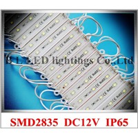 1000pcs X Epoxy waterproof LED module back light for sign 3*SMD2835 0.3W 40lm IP66 75mm*12mm high bright low power CE ROHS