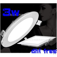 HOT! DHL 3w round and quadrate LED panel light,ceiling recessed spot lamp,fit for balcony