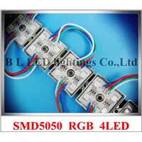 SMD 5050 RGB LED module waterproof LED pixel module light for sign letter SMD5050 DC12V 4 led IP66 waterproof 35mm*35mm CE ROHS