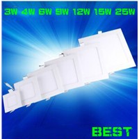 HOT! 15W 25W LED Panel Light high brightness Ultra Thin AC85-265 9W 12WLED Panel Light Recessed ceiling light