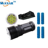 zk30 led flashlight MI-7 14000 lumen Torch 7x Cree XM-L T6 Camp Hunting tactical Lantern and 4x18650 battery, one charger