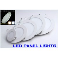 HOT!round panel light Ultra thin design 25W 15W 12W 9W 6W 3W LED ceiling recessed grid downlight