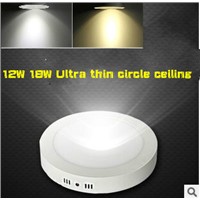 HOT! No Cut ceiling 6W 12W 18w Surface mounted led downlight Round panel light SMD Ultra thin circle ceiling Down lamp kitchen
