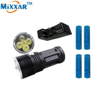 zk30 MI-5 10000LM Torch 5x Cree XM-L T6 tactical led flashlight torch and 4x18650 battery with one charger can charger 2 battery