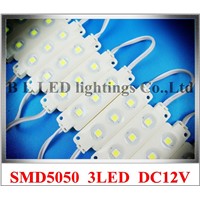 classical injection LED module waterproof SMD 5050 LED back light backlight DC12V 0.72W SMD5050 3 led IP66 wholesale